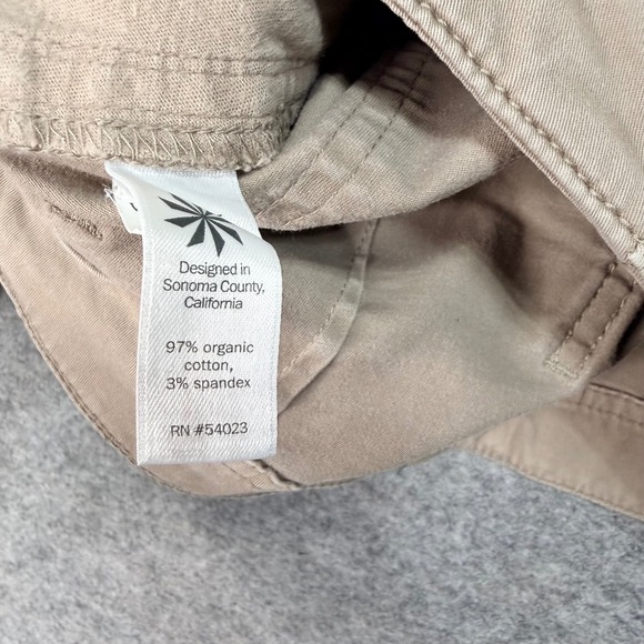Athleta Khaki Ankle Pants Women Organic Cotton Blend Casual Zipper Detail size 2 - Picture 4 of 8